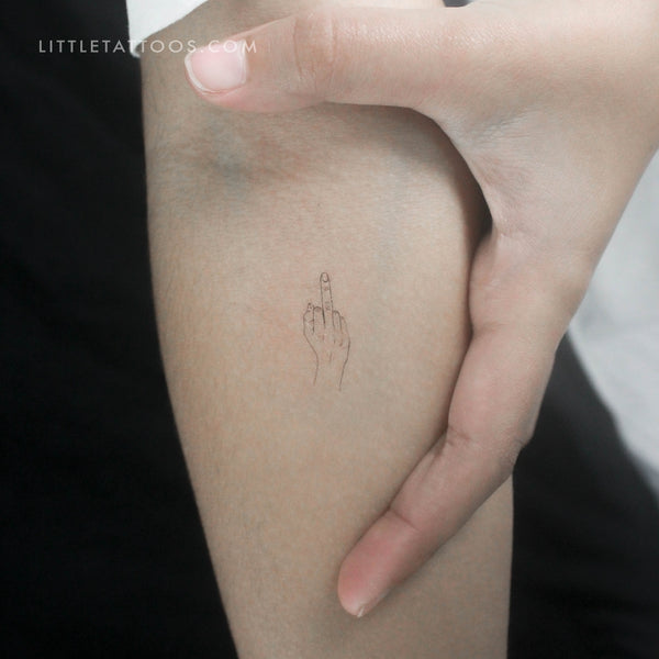 The Finger Temporary Tattoo - Set of 3