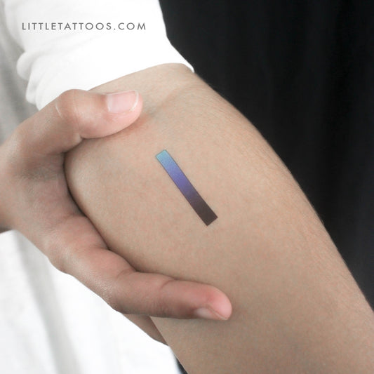 Tatuaje temporal de espectro de tinta azul - Juego de 3