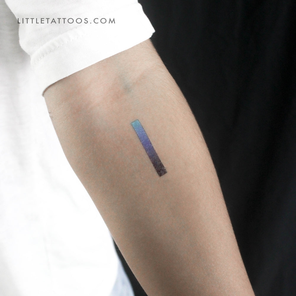 Blue Ink Spectrum Temporary Tattoo - Set of 3