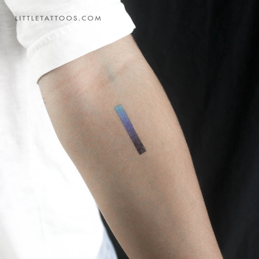 Tatuaje temporal de espectro de tinta azul - Juego de 3