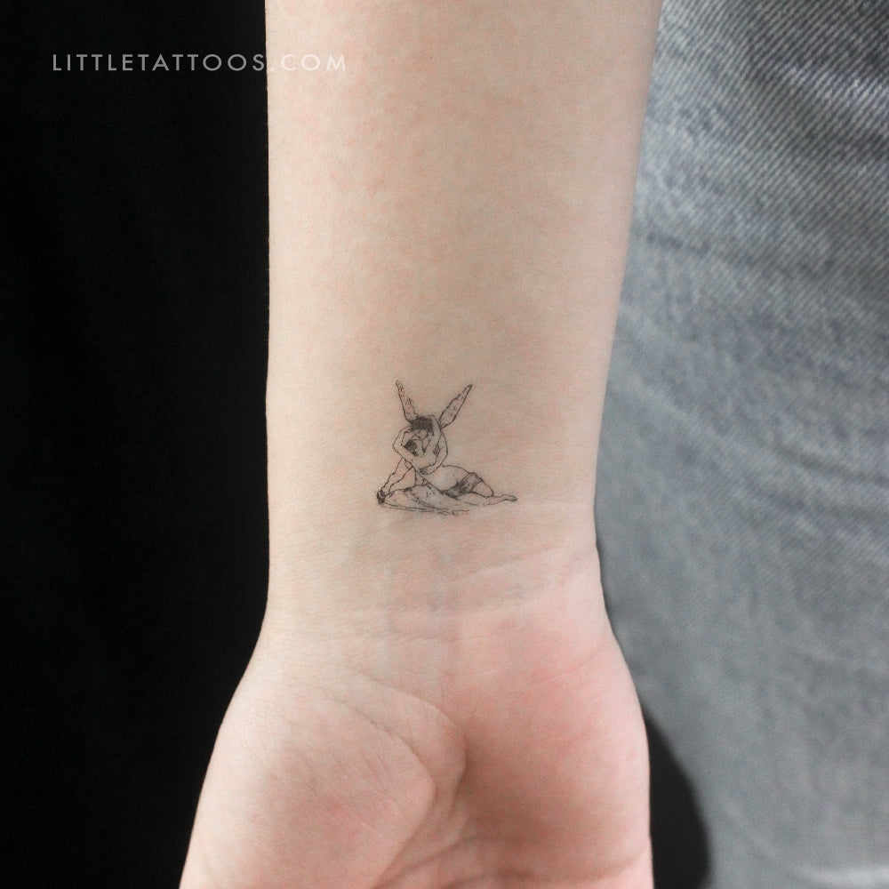 Small Psyche Revived By Cupid's Kiss Temporary Tattoo - Set of 3