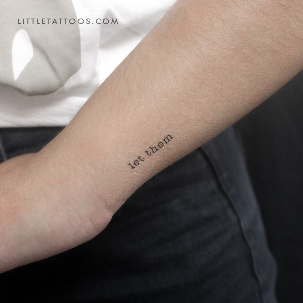Tatuaje temporal "Máquina de escribir" - Juego de 3