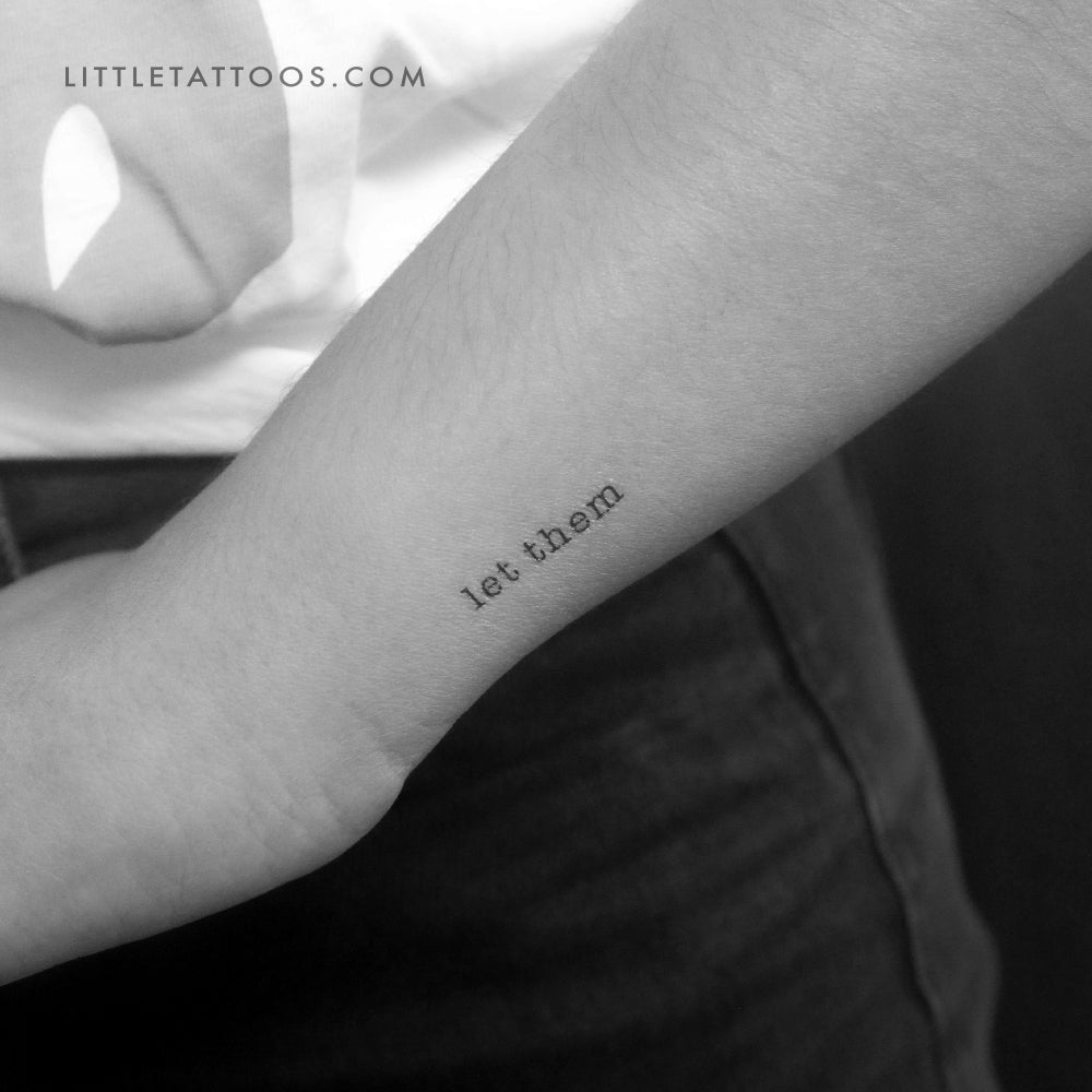 Tatuaje temporal "Máquina de escribir" - Juego de 3