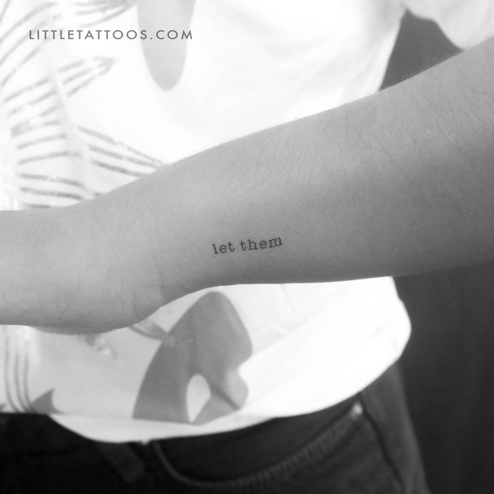 Tatuaje temporal "Máquina de escribir" - Juego de 3