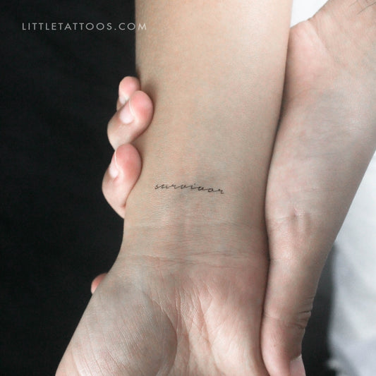 Survivor Temporary Tattoo - Set of 3