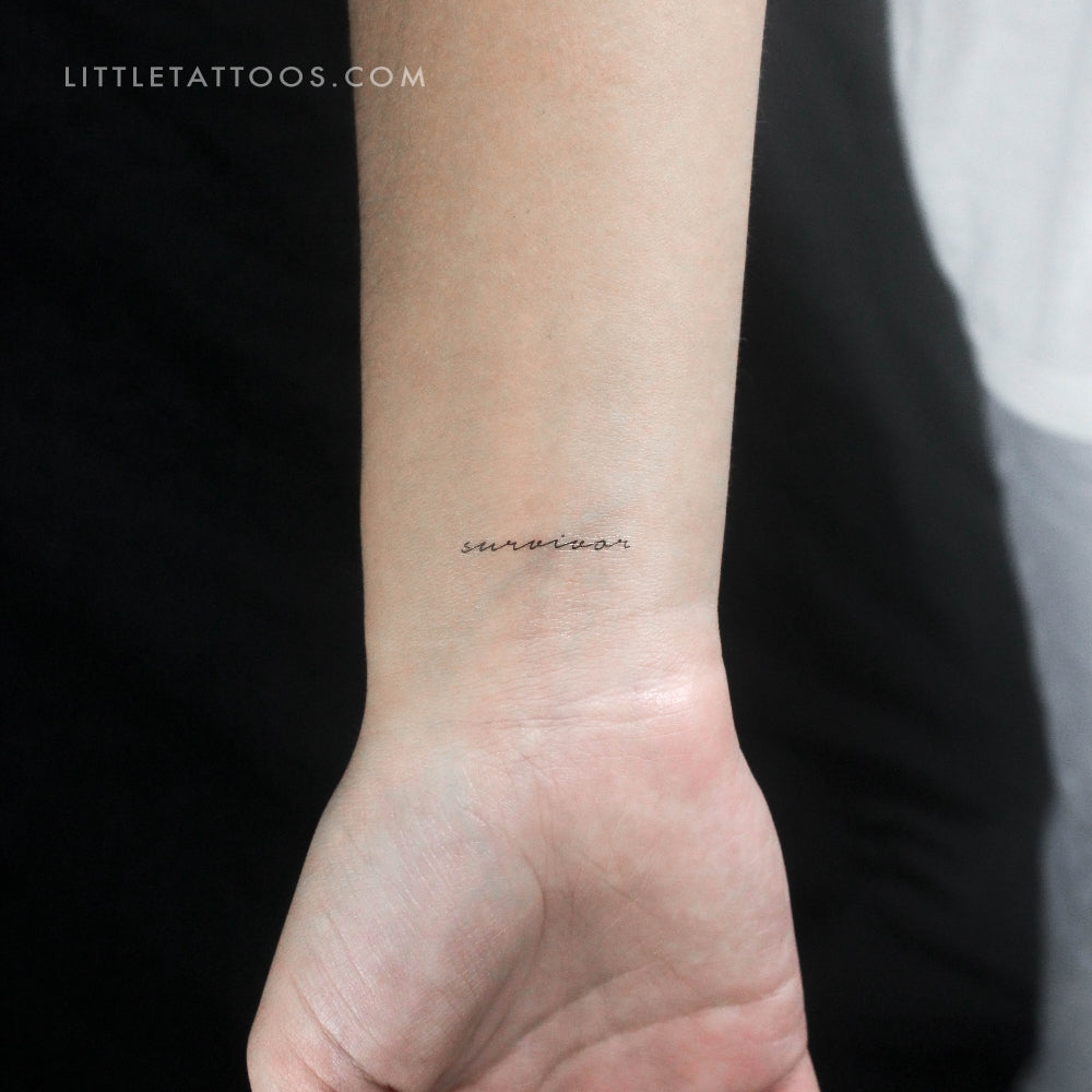 Survivor Temporary Tattoo - Set of 3