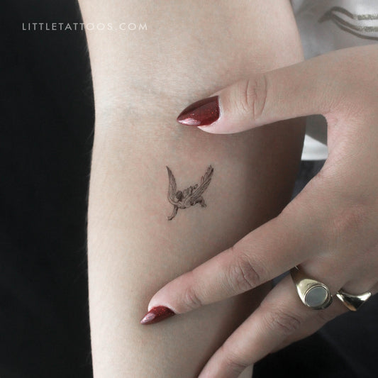 Small Falling Angel Temporary Tattoo - Set of 3