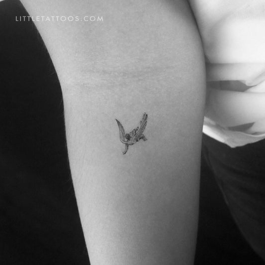 Small Falling Angel Temporary Tattoo - Set of 3