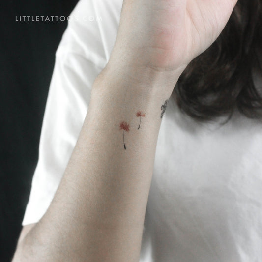 Two Dandelion Seeds Temporary Tattoo - Set of 3