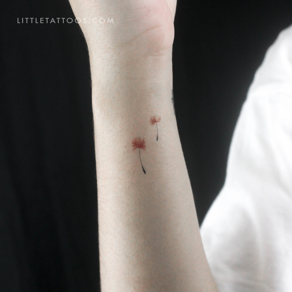 Two Dandelion Seeds Temporary Tattoo - Set of 3