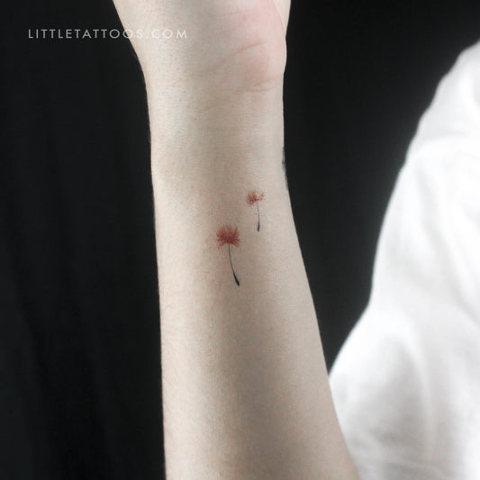 Two Dandelion Seeds Temporary Tattoo - Set of 3