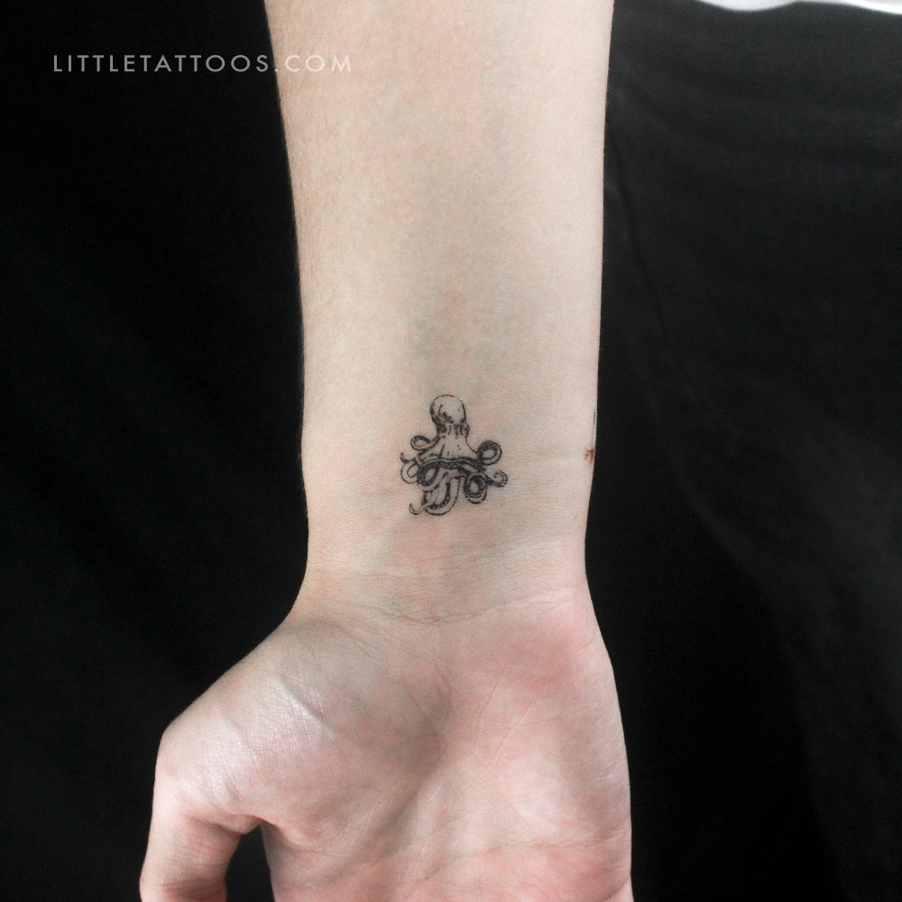 Small Octopus Temporary Tattoo - Set of 3