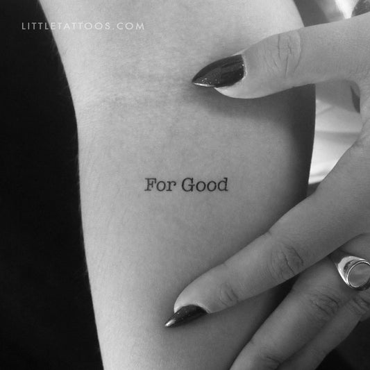 For Good Temporary Tattoo - Set of 3
