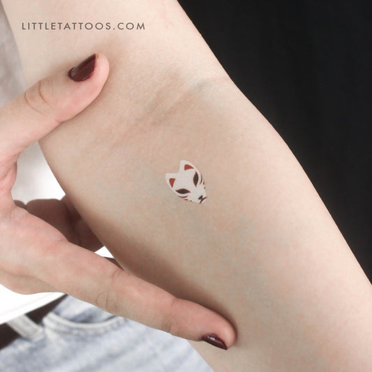 Kitsune Mask Temporary Tattoo - Set of 3