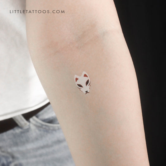 Kitsune Mask Temporary Tattoo - Set of 3