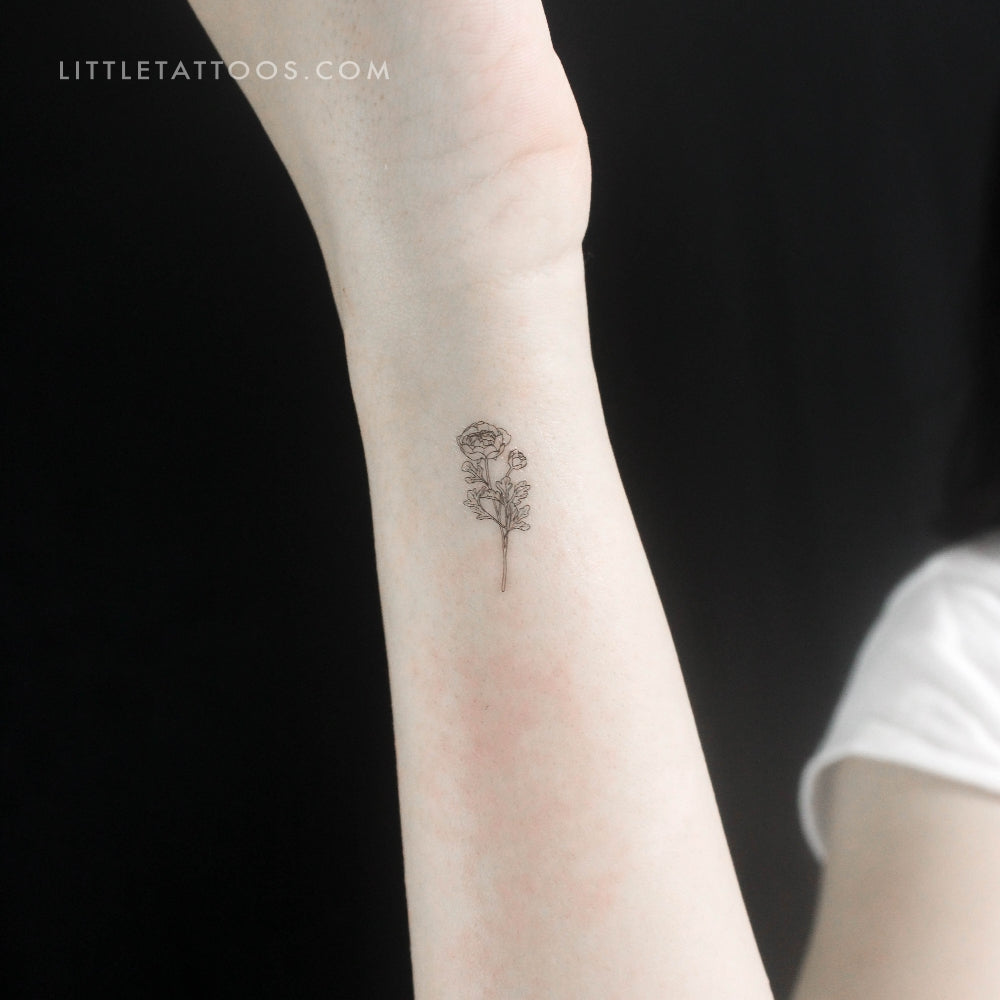 Small Buttercup Temporary Tattoo - Set of 3