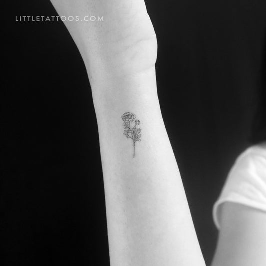 Small Buttercup Temporary Tattoo - Set of 3