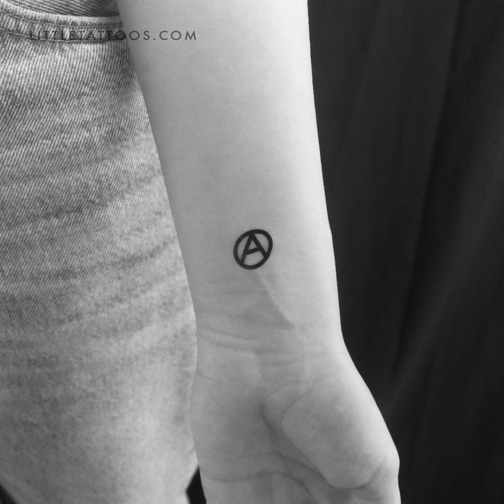Tatuaje temporal del símbolo de la anarquía (juego de 3)