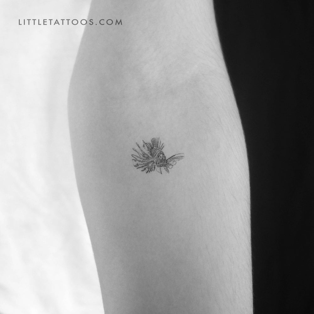 Tatuaje temporal de pez escorpión - Juego de 3