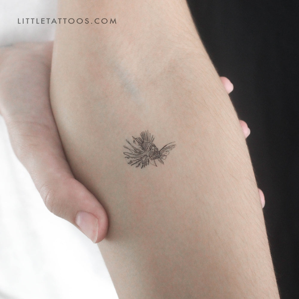 Tatuaje temporal de pez escorpión - Juego de 3