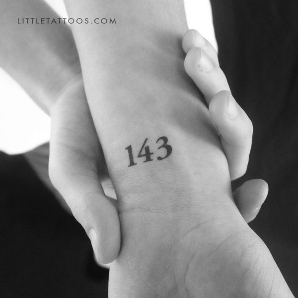 143 Temporary Tattoo - Set of 3