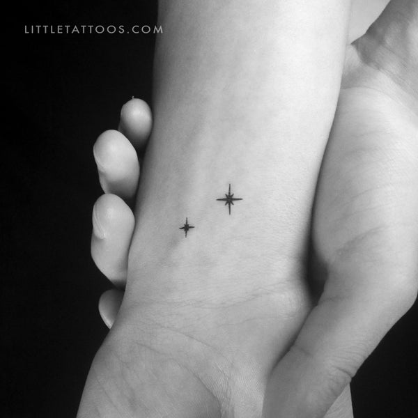 Small The Second Star To The Right Temporary Tattoo - Set of 3