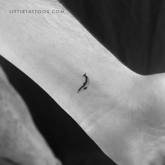 Tiny Dolphin Temporary Tattoo - Set of 3