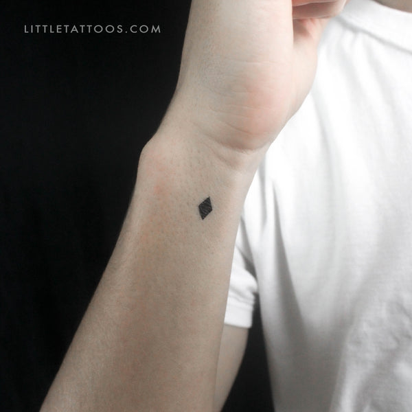 Black Rhombus Temporary Tattoo - Set of 3