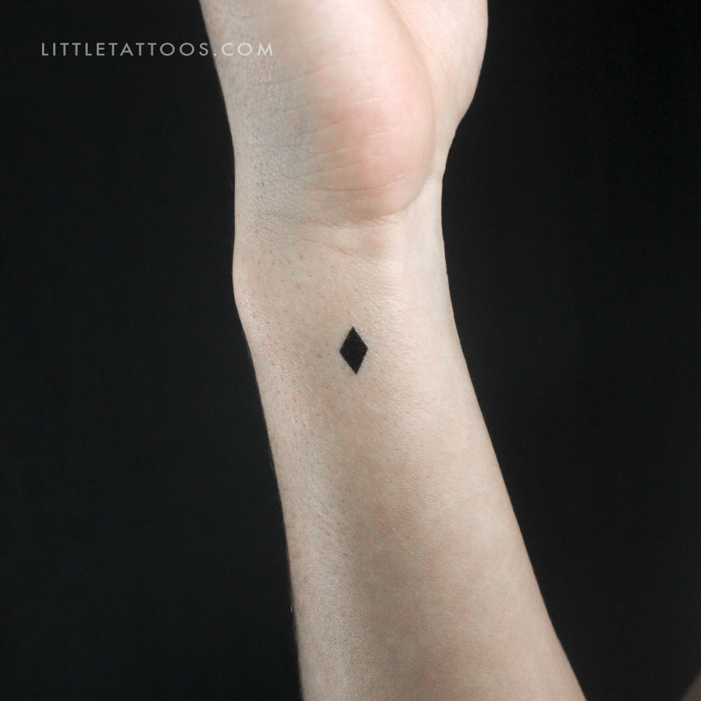 Tatuaje temporal de rombo negro (juego de 3)