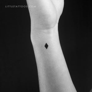 Black Rhombus Temporary Tattoo - Set of 3