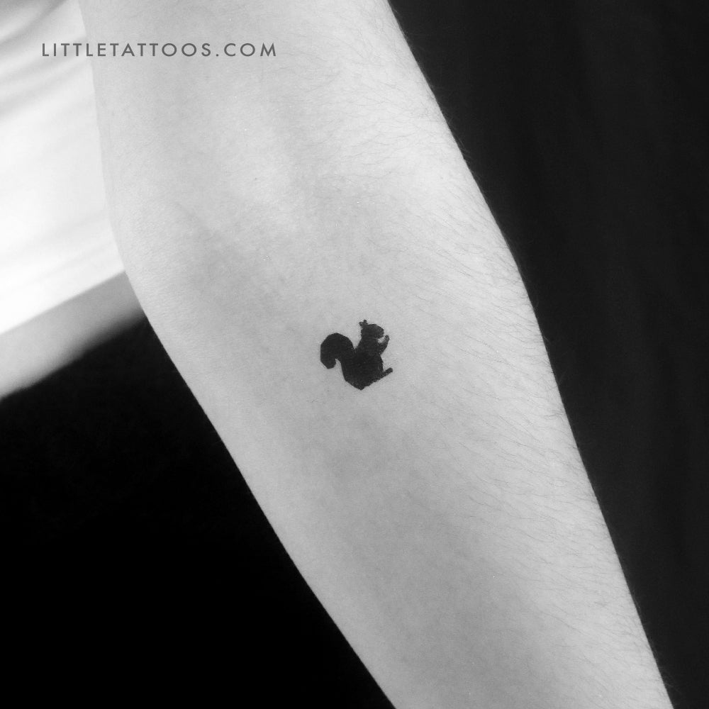 Little Squirrel Temporary Tattoo - Set of 3