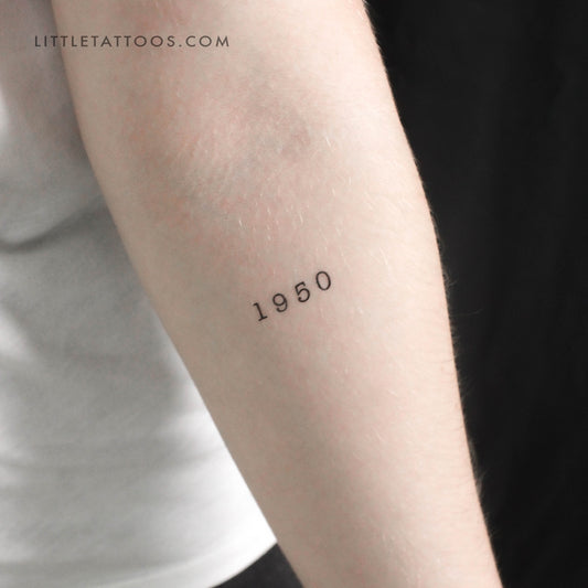 1950 Birth Year Temporary Tattoo - Set of 3