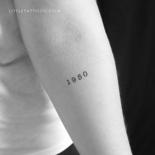 1950 Birth Year Temporary Tattoo - Set of 3