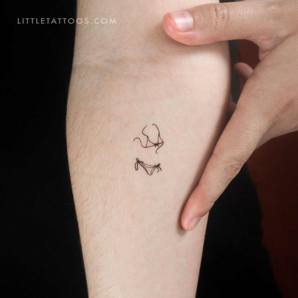 Little Bikini Temporary Tattoo - Set of 3