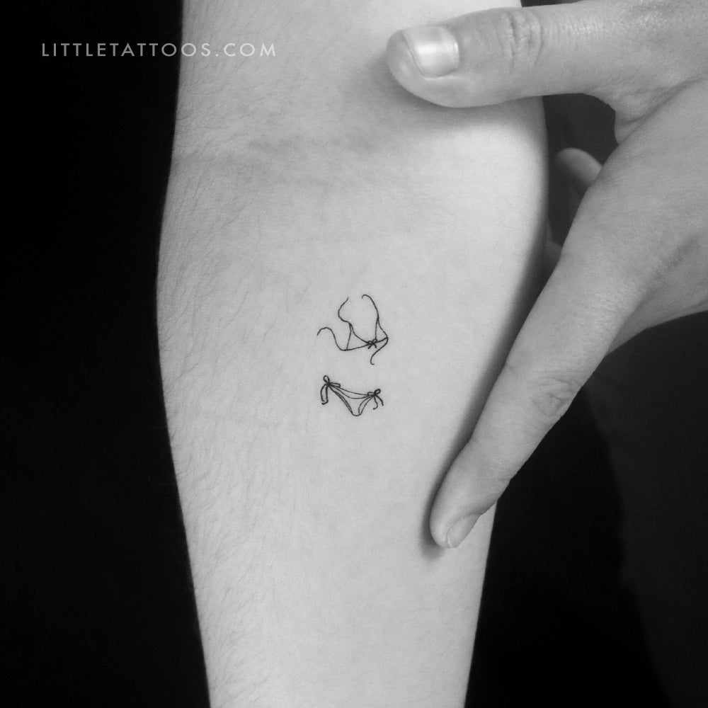 Little Bikini Temporary Tattoo - Set of 3