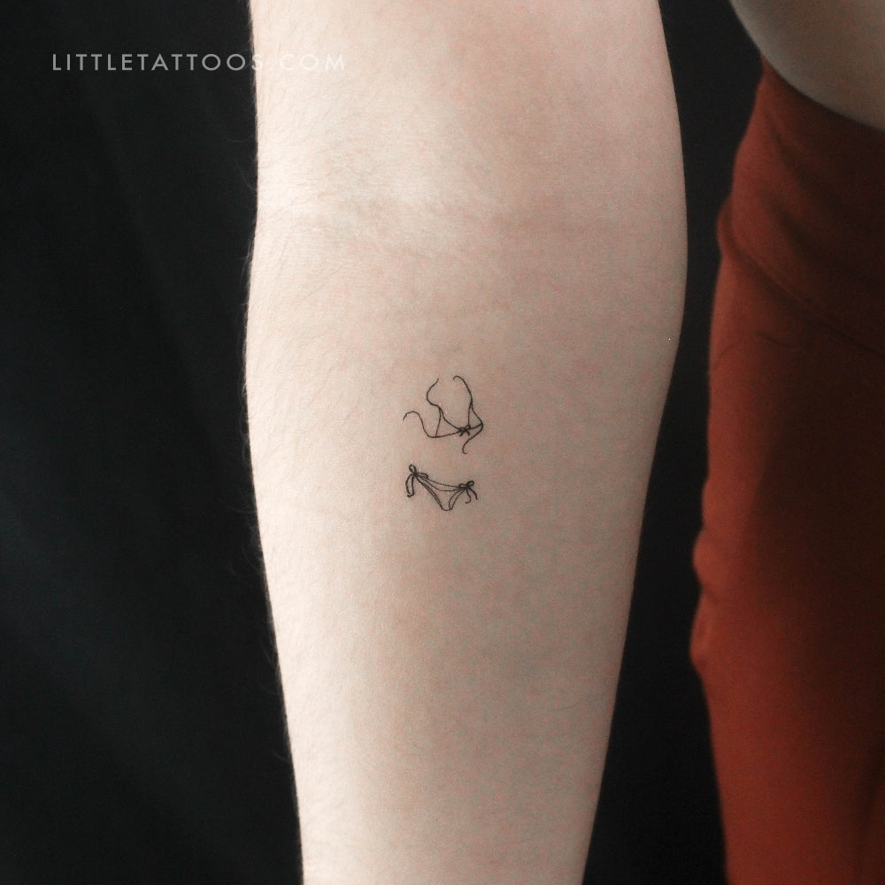 Little Bikini Temporary Tattoo - Set of 3