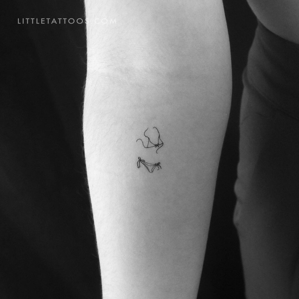 Little Bikini Temporary Tattoo - Set of 3