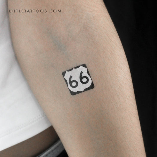 Tatuaje temporal de la Ruta 66 de EE. UU. - Juego de 3