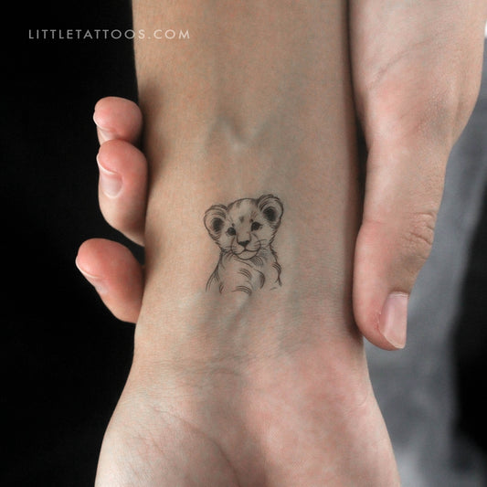 Tatuaje temporal de cachorro de león - Juego de 3