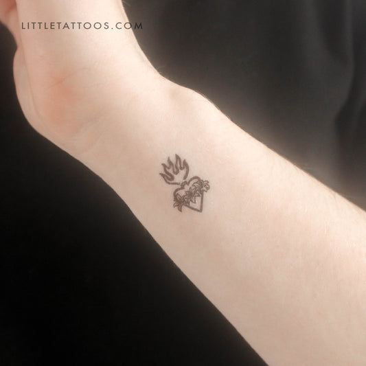 Immaculate Heart Of Mary Temporary Tattoo - Set of 3
