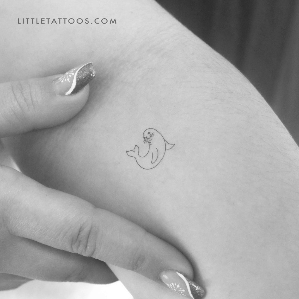 Tatuaje temporal de foca - Juego de 3