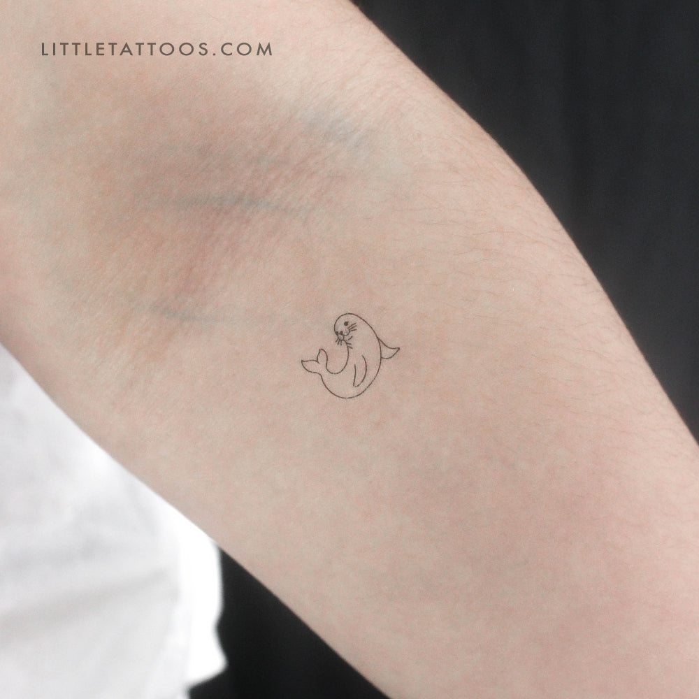 Tatuaje temporal de foca - Juego de 3