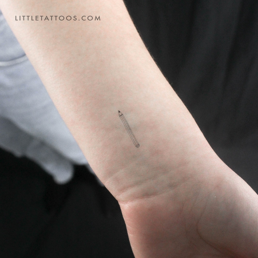 Little Pencil Temporary Tattoo - Set of 3