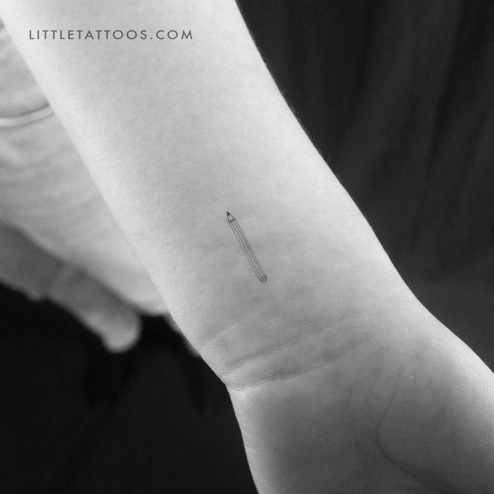Little Pencil Temporary Tattoo - Set of 3