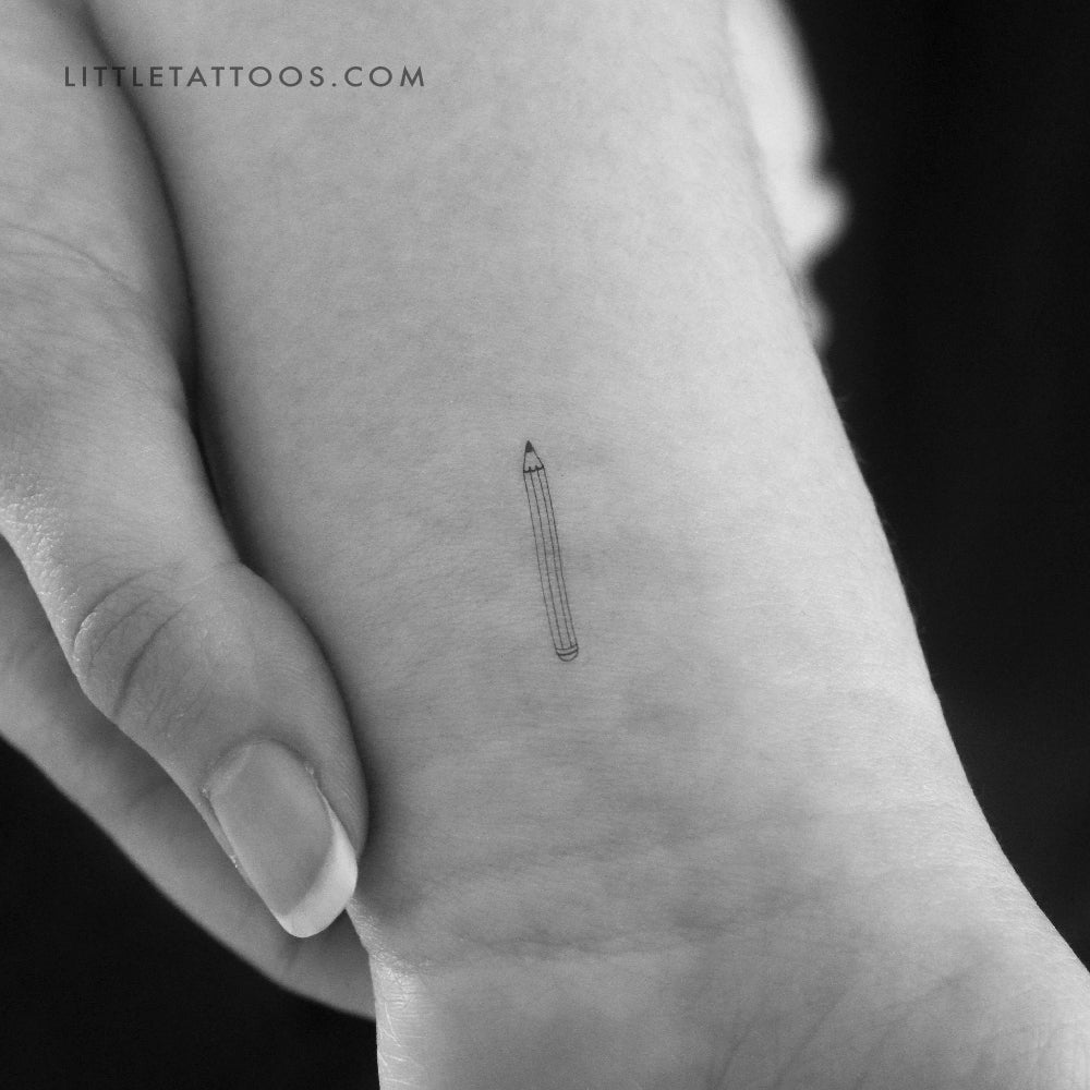 Little Pencil Temporary Tattoo - Set of 3