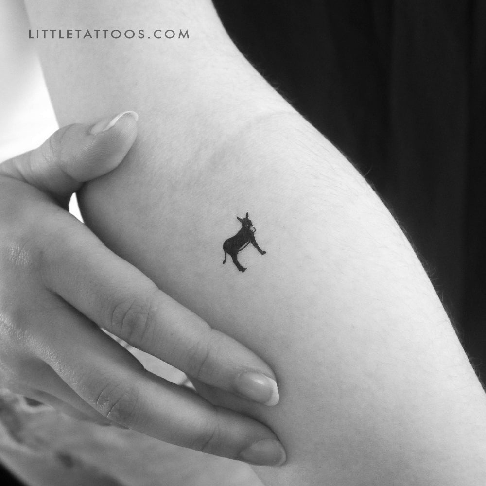 Small Donkey Temporary Tattoo - Set of 3