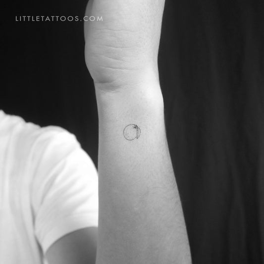 Tiny Orange Temporary Tattoo - Set of 3