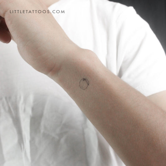 Tiny Orange Temporary Tattoo - Set of 3