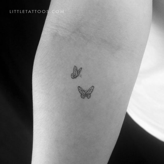 Tatuaje temporal de mariposa delicada (juego de 3)