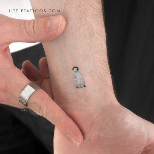 Tatuaje temporal de pingüino bebé - Juego de 3